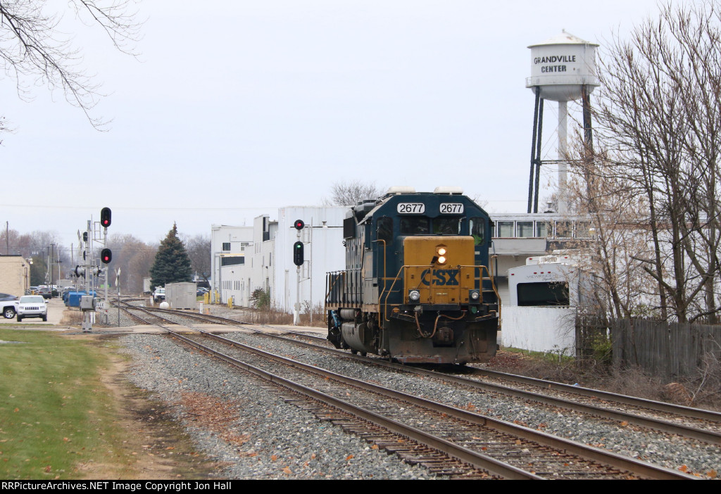 2677 heads away to take the signal on Track 1